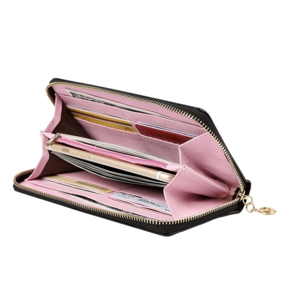 Women Lady Leather Wallet Card Holder Long Clutch Handbag Best Gift US STOCK - Picture 3 of 5